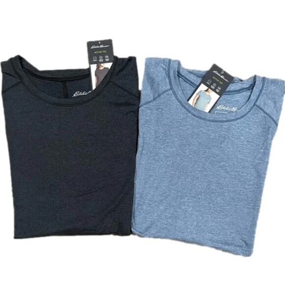 Eddie Bauer Women's Active Shirt Tee’s Size XL Black & Blue NWT - Picture 2 of 10